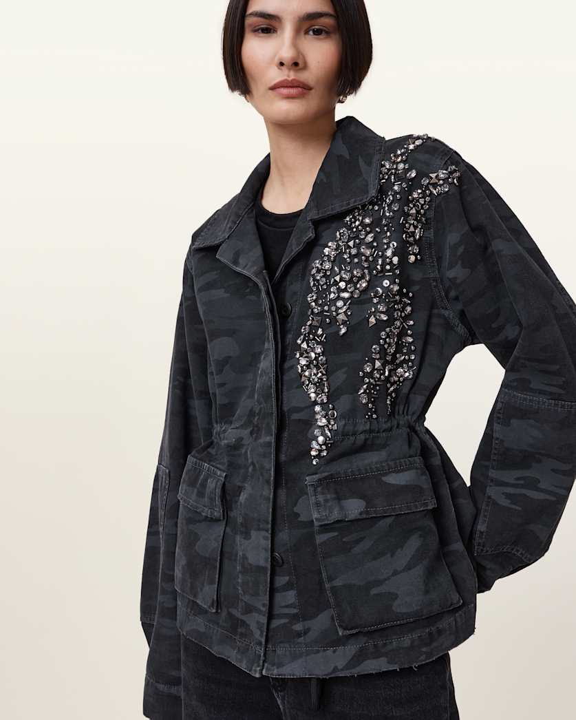 Finch Camouflage Denim Jacket