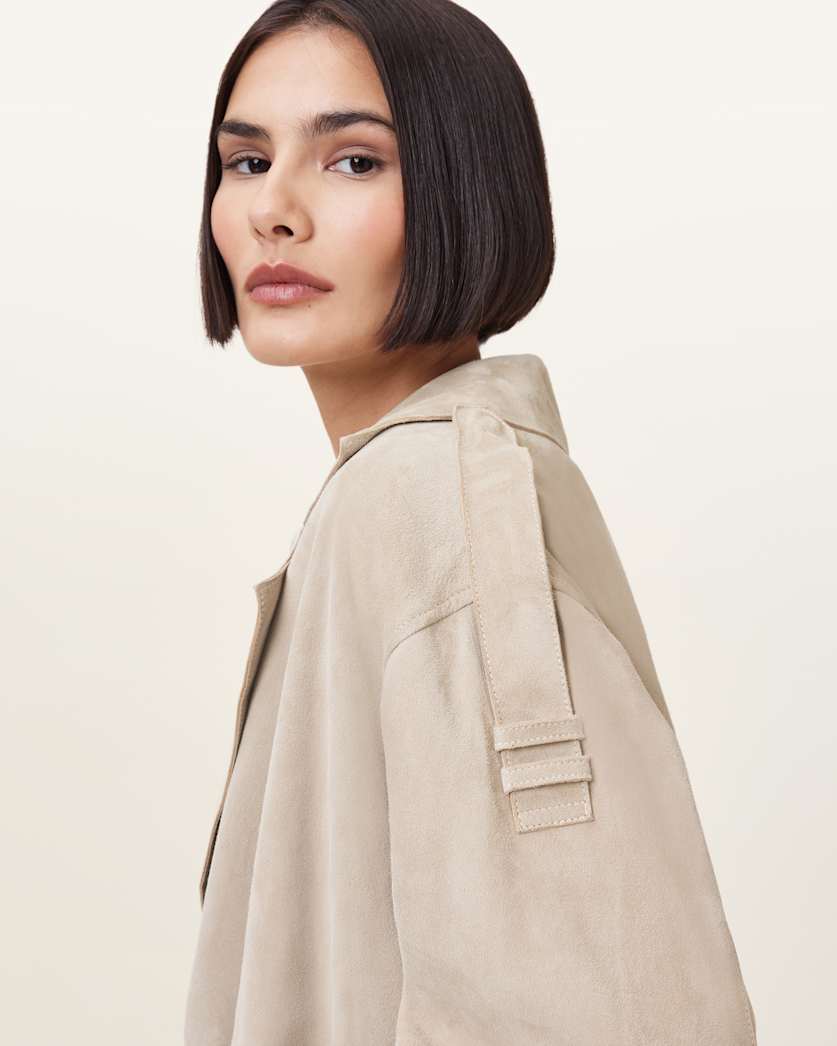 Ophelia Cropped Suede Jacket