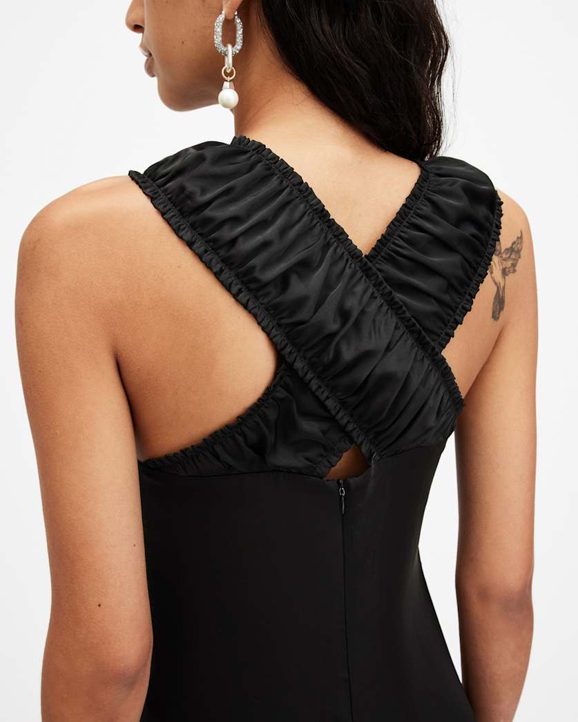 Mahree Gathered Slim Fit Midi Dress