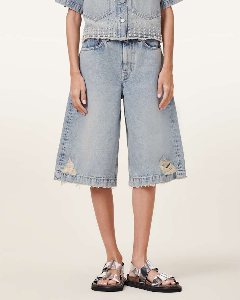Louie Wide Leg Denim Jorts