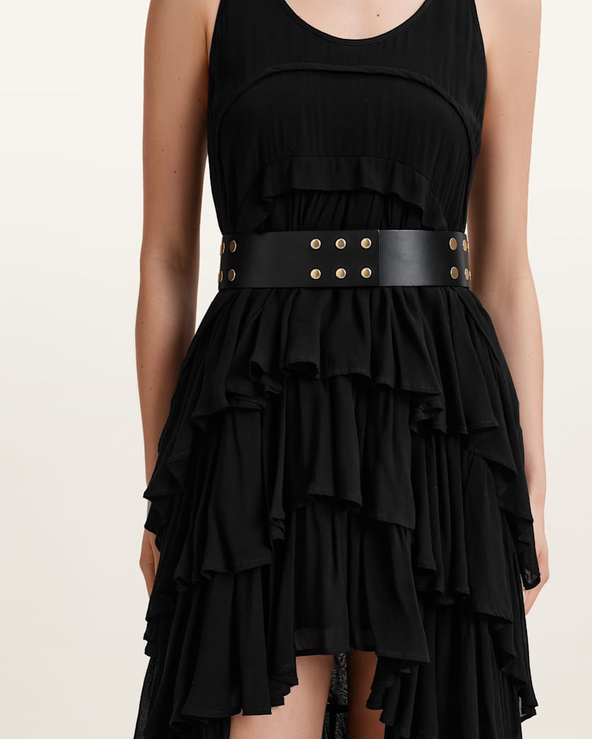 Rio Studded Leather Waist Belt