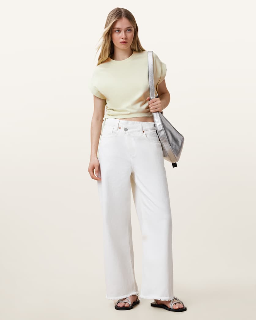 Mira Cropped Drawcord T-Shirt