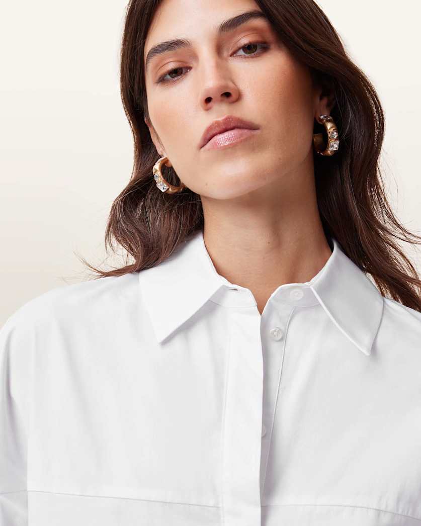 Toria Organic Cotton Dipped Hem Shirt