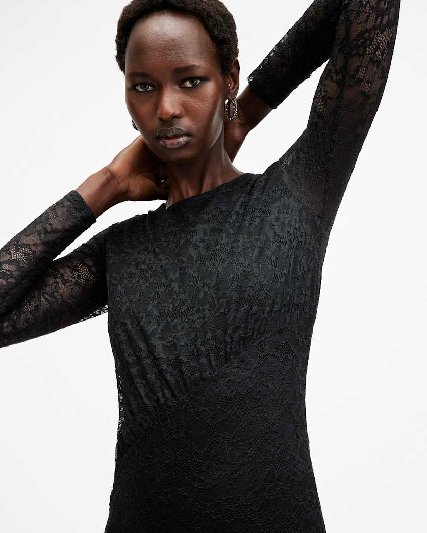 Edana Lace Bodycon Midi Dress