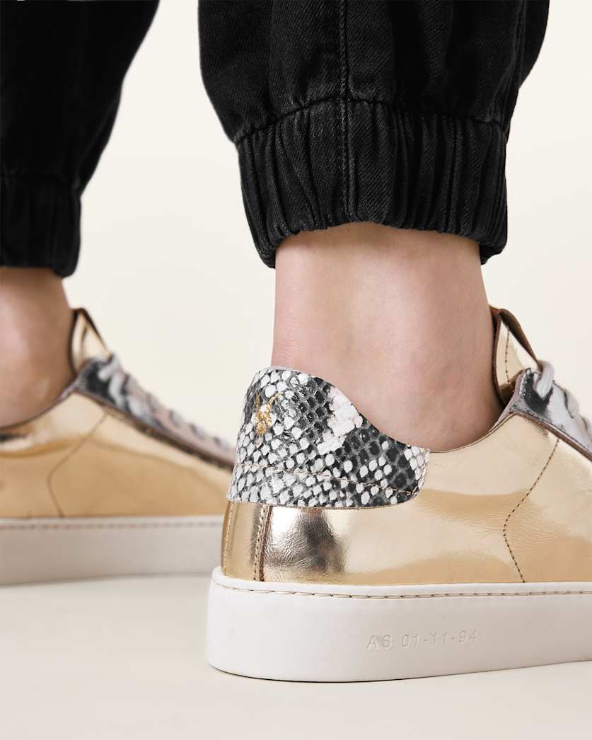 Shana Low Top Metallic Leather Trainers