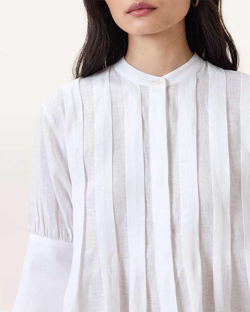 Inara Pleated Linen Shirt