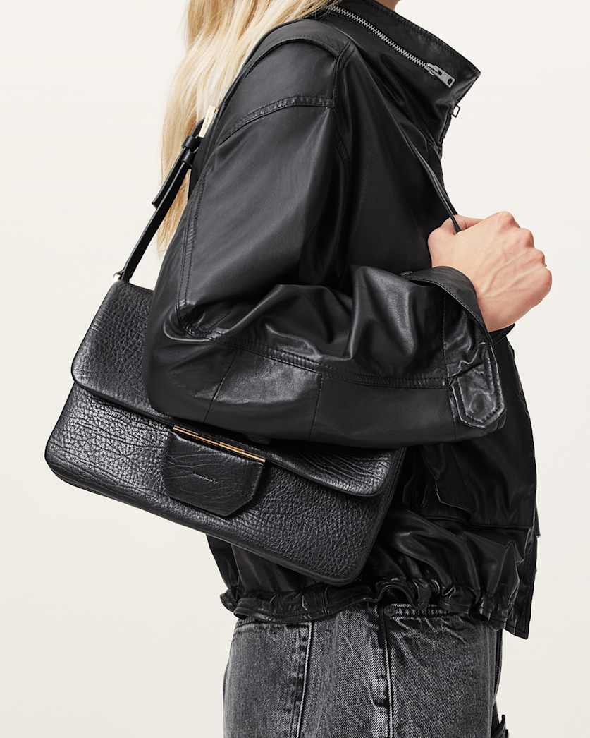 Ondine Grain Leather Shoulder Bag