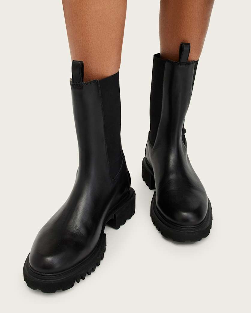 Hallie Leather Ankle Boots