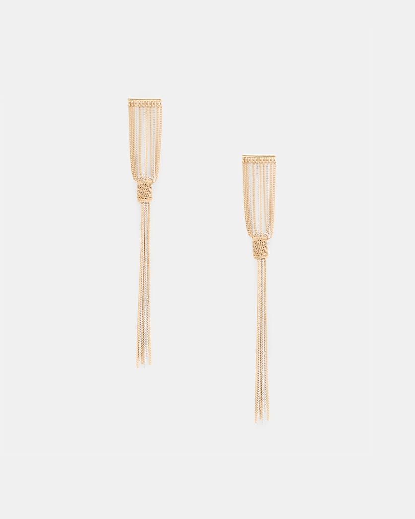 Fleur Two Tone Chain Earrings