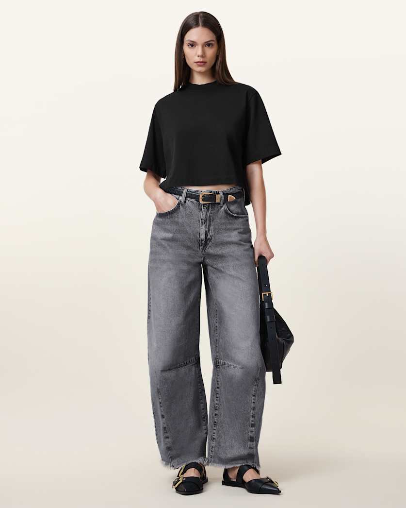 Lottie Crew Neck Cropped T-Shirt