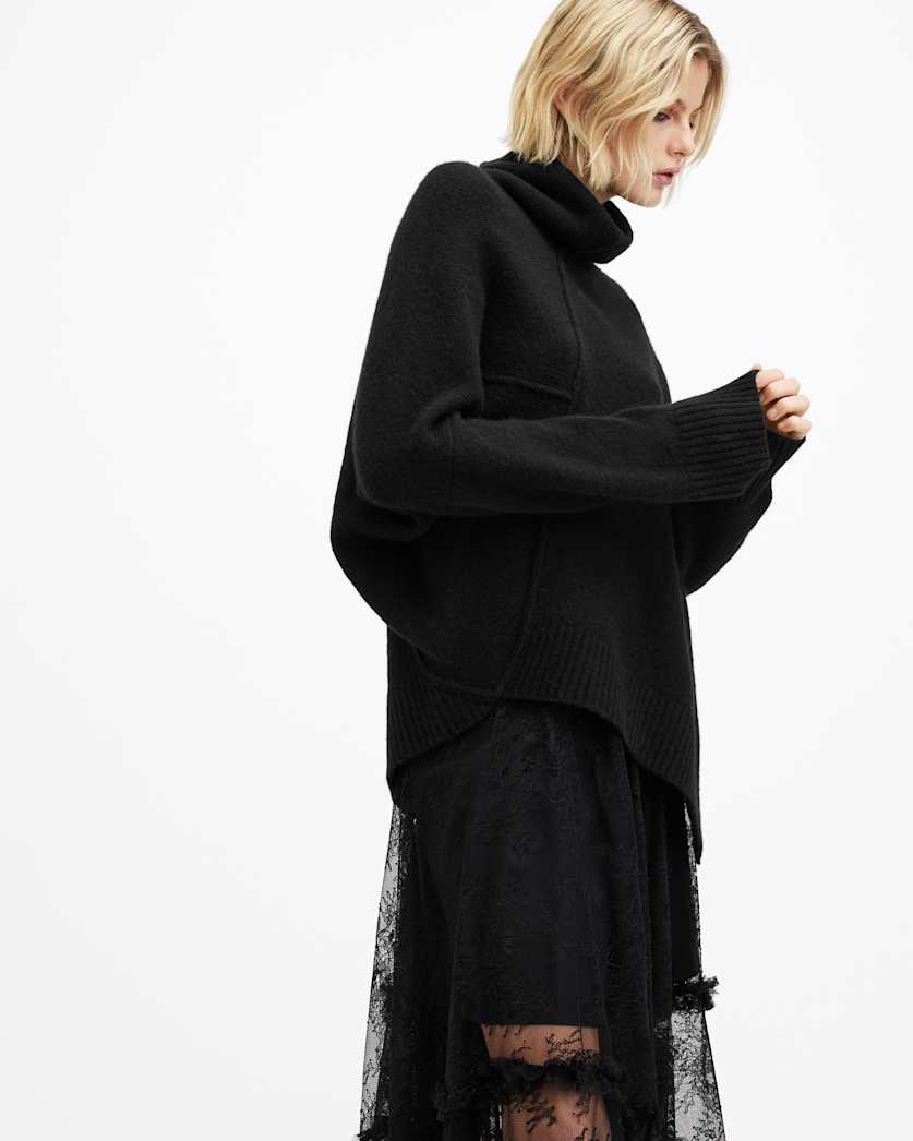 Lock Roll Neck Relaxed Fit Jumper