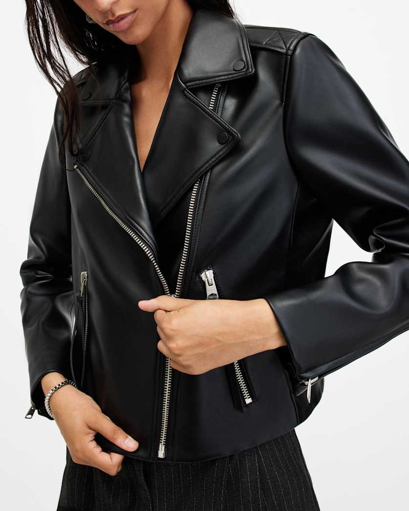 Dalby Slim Fit Faux Biker Jacket