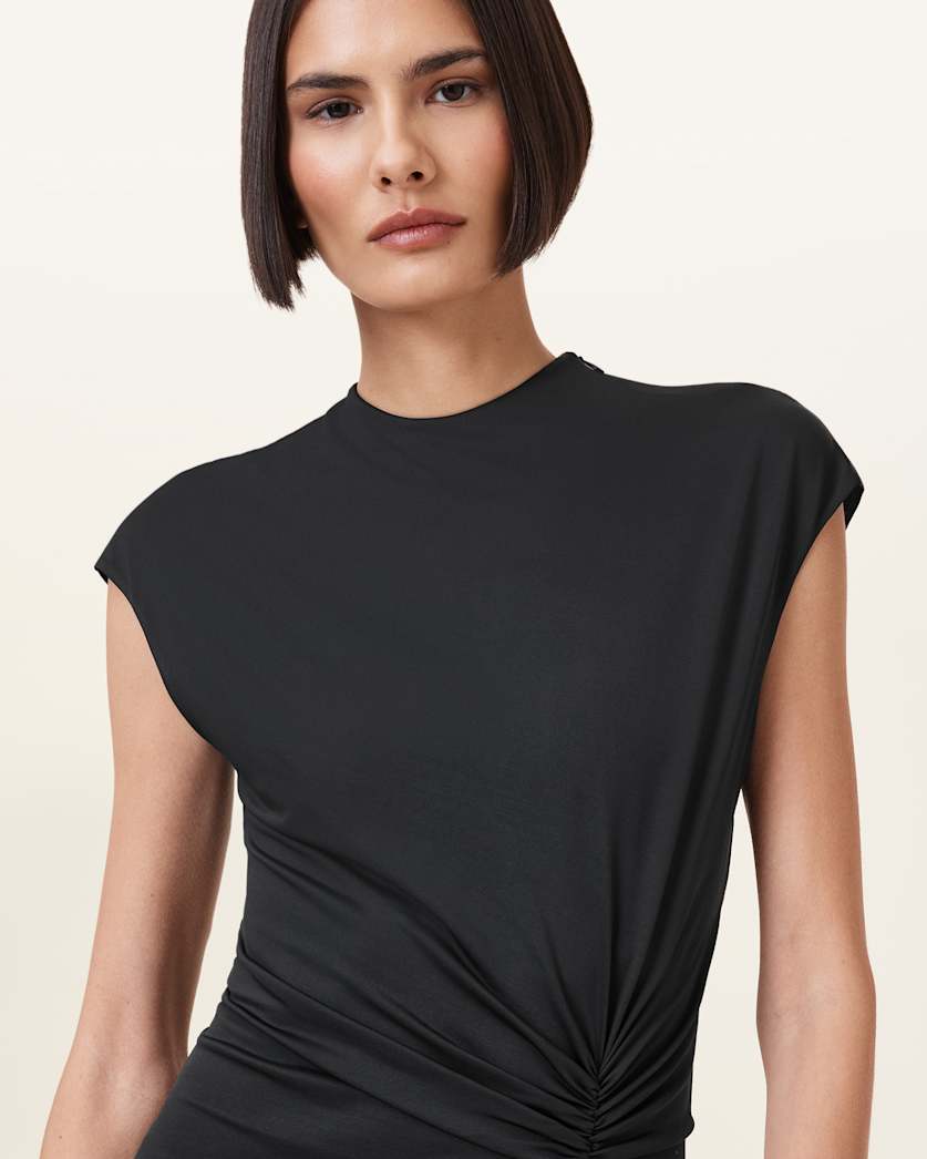 Annalie Asymmetric Midi Dress