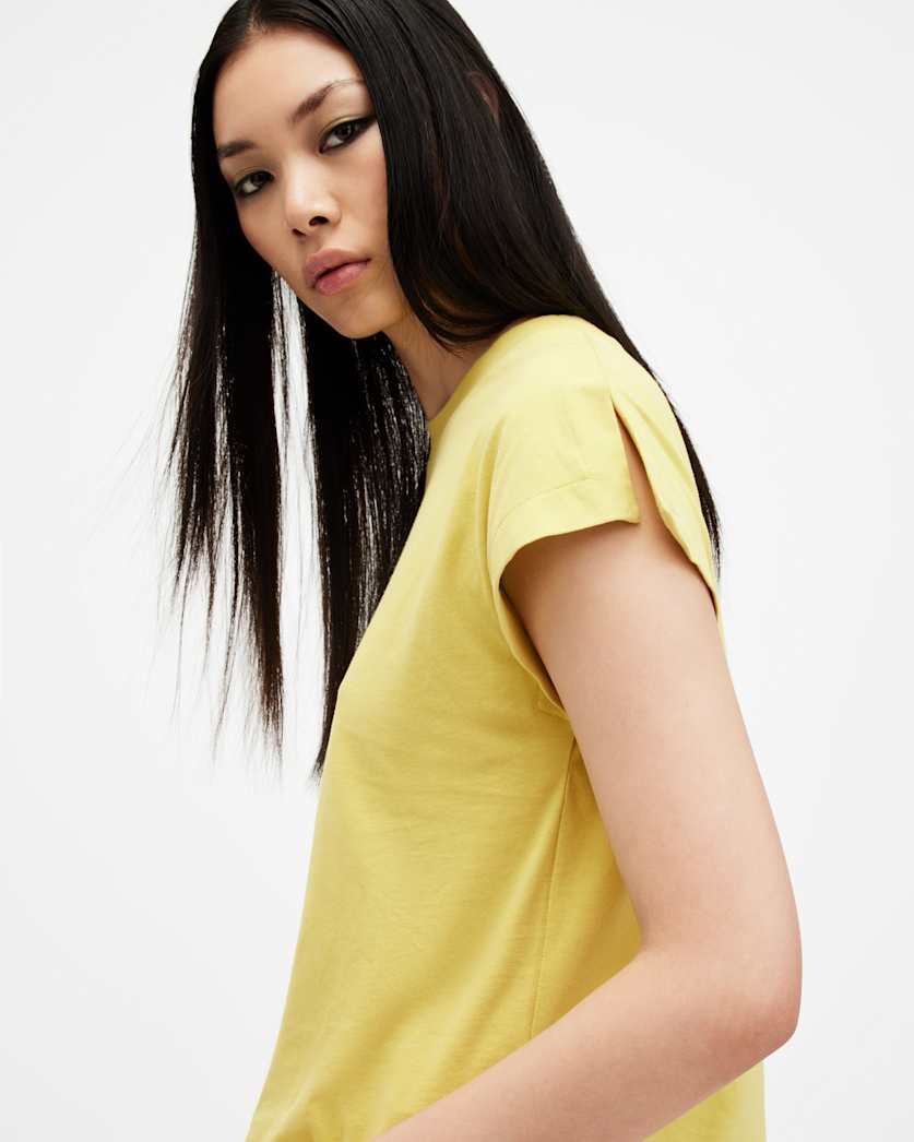 Rue Split Shoulder Crew Neck T-Shirt