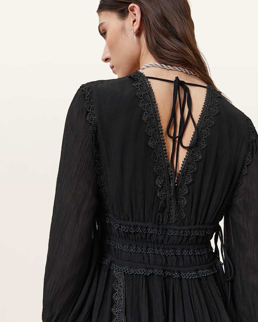 Xanthe Lace-Trimmed Mini Dress