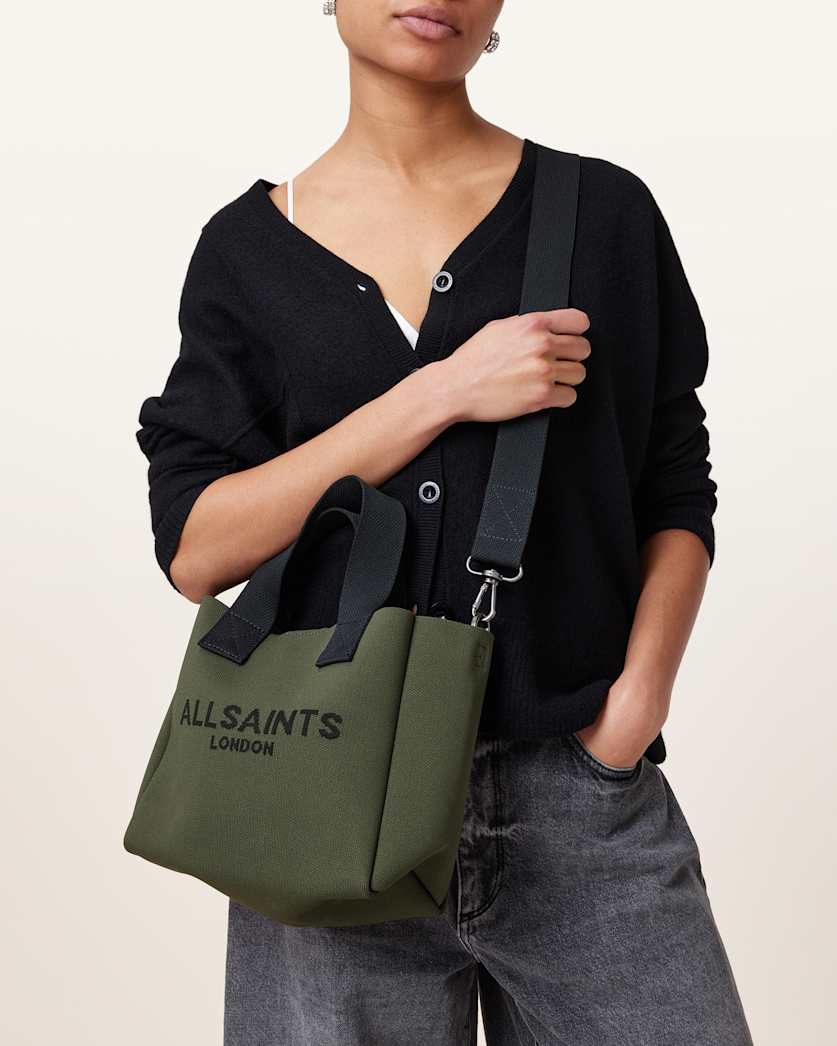 Izzy Logo Print Knitted Mini Tote Bag