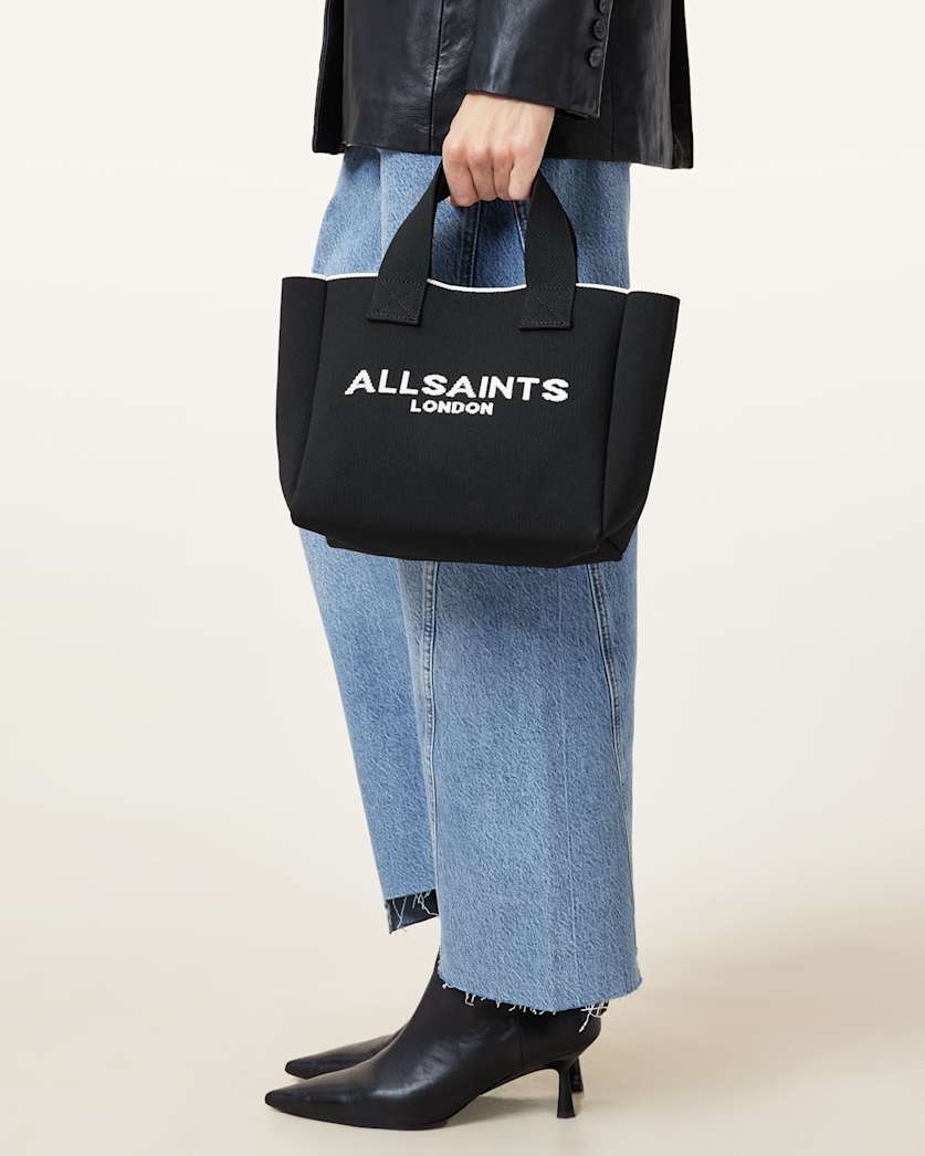 Izzy Logo Print Knitted Mini Tote Bag