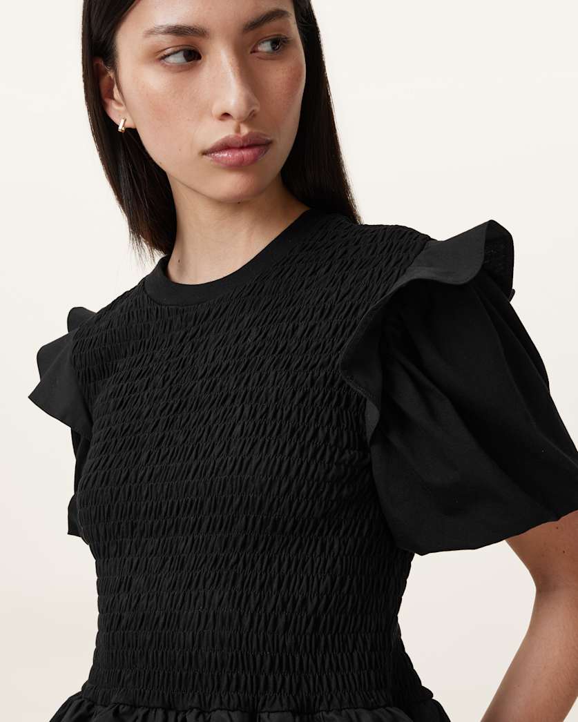 Ode Puff Sleeve Midi Dress