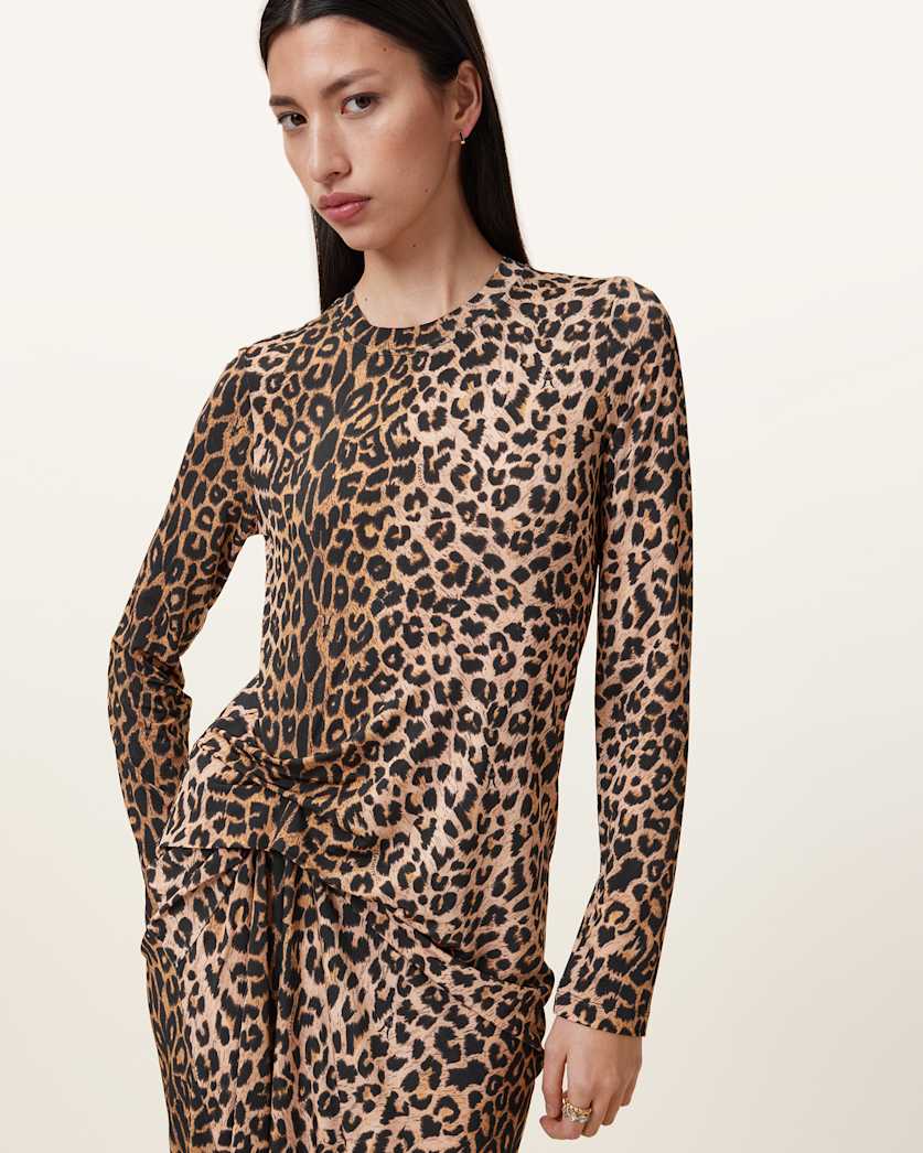 Rivi Draped Long Sleeve Midi Dress