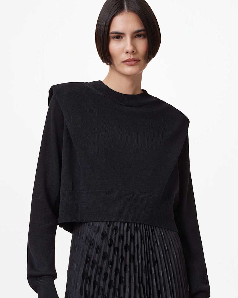 Leia Dott 2-In-1 Pleated Midi Dress