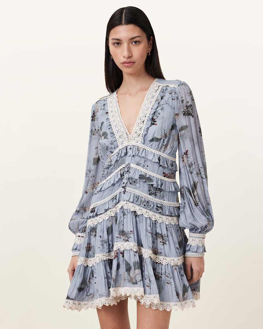 Zora Ruffled Woven Mini Dress