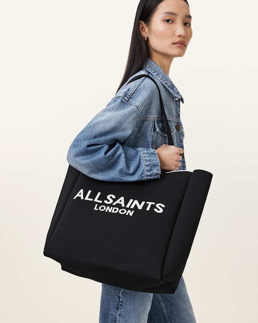 Izzy Large Logo Knitted Tote Bag