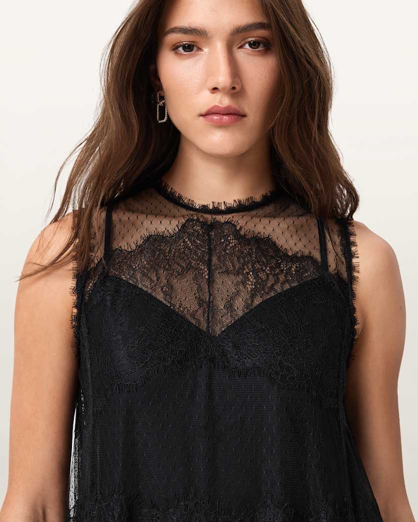 Clara Lace Trim Midi Dress