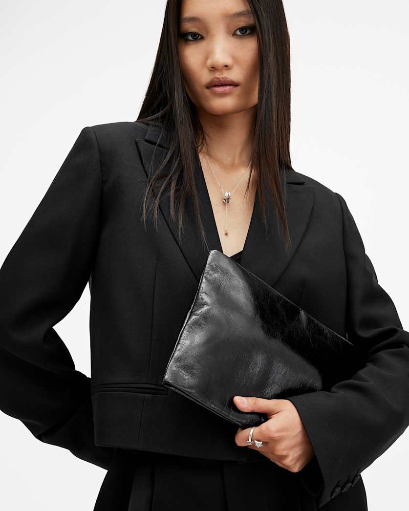 Bettina Leather Clutch Bag