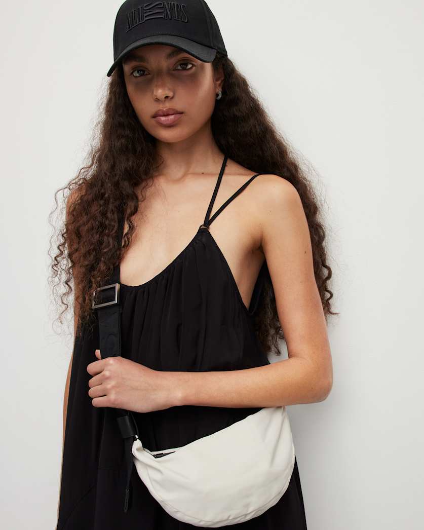 Half Moon Nylon Crossbody Bag