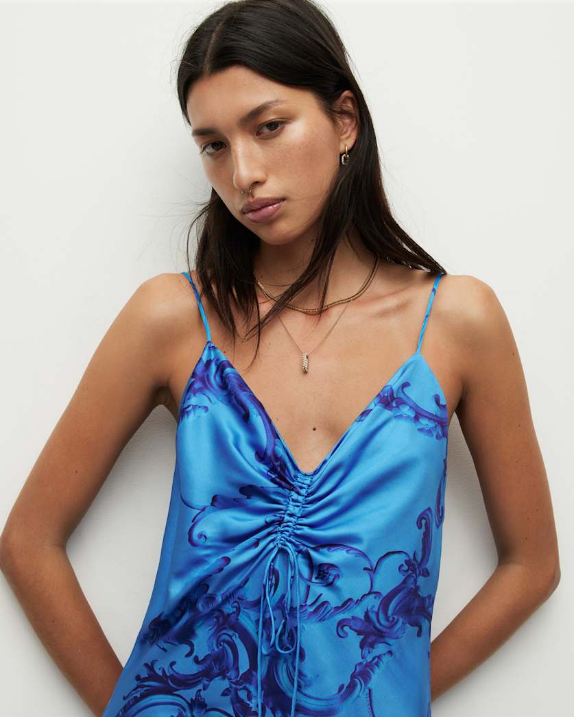 Alexia Isabella Silk Blend Midi Dress