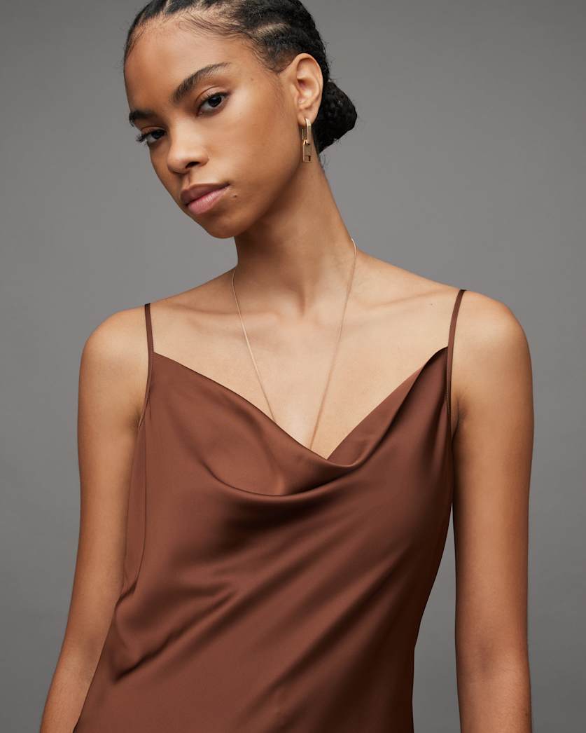 Hadley Cowl Neck Midi Slip Dress