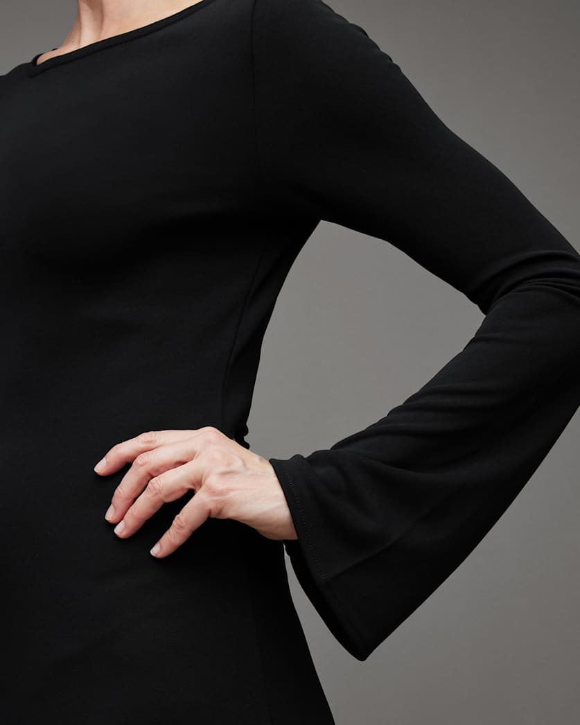 Carolina Long Sleeve Flared Maxi Dress