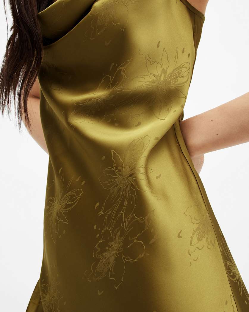 Hadley Jacquard Slim Fit Midi Slip Dress