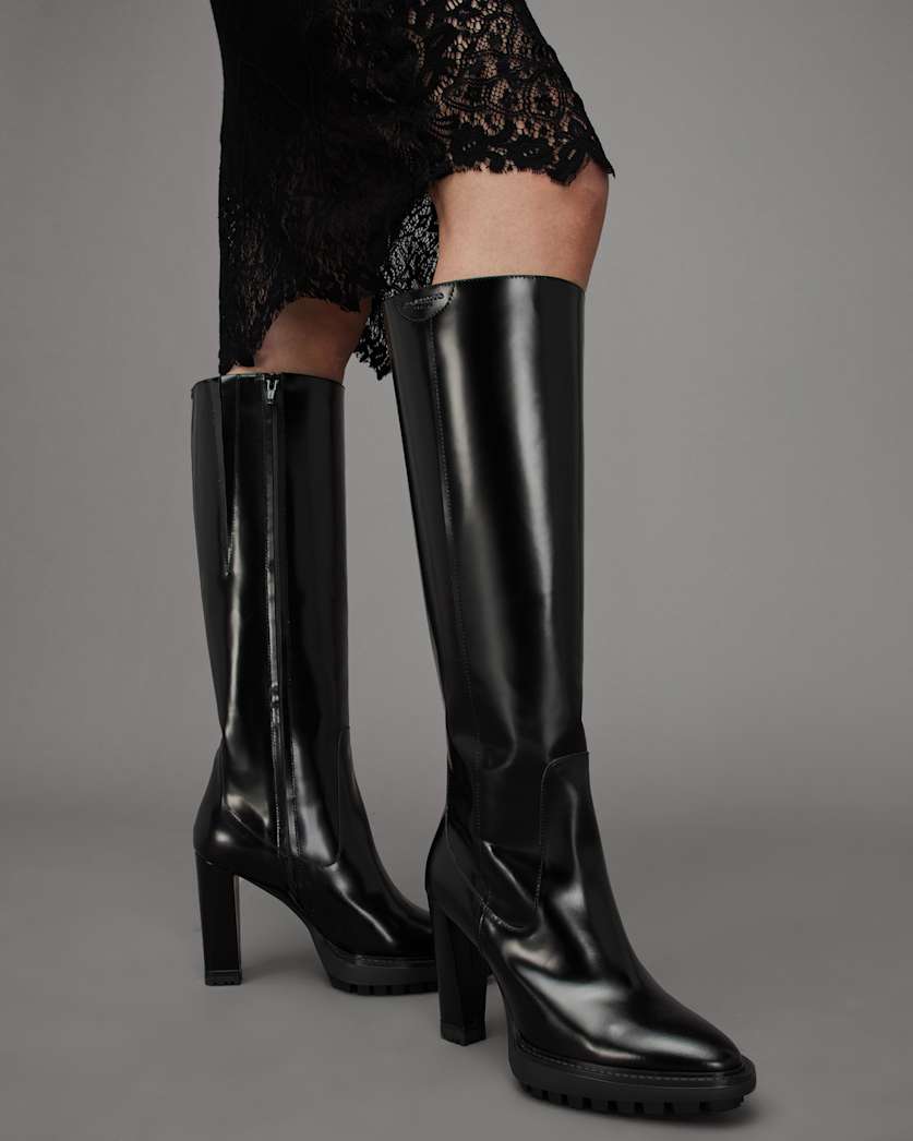 Harlem Knee High Leather Boots