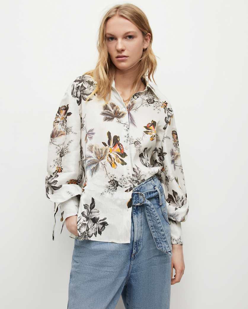 Leyla Lilly Silk Linen Blend Shirt