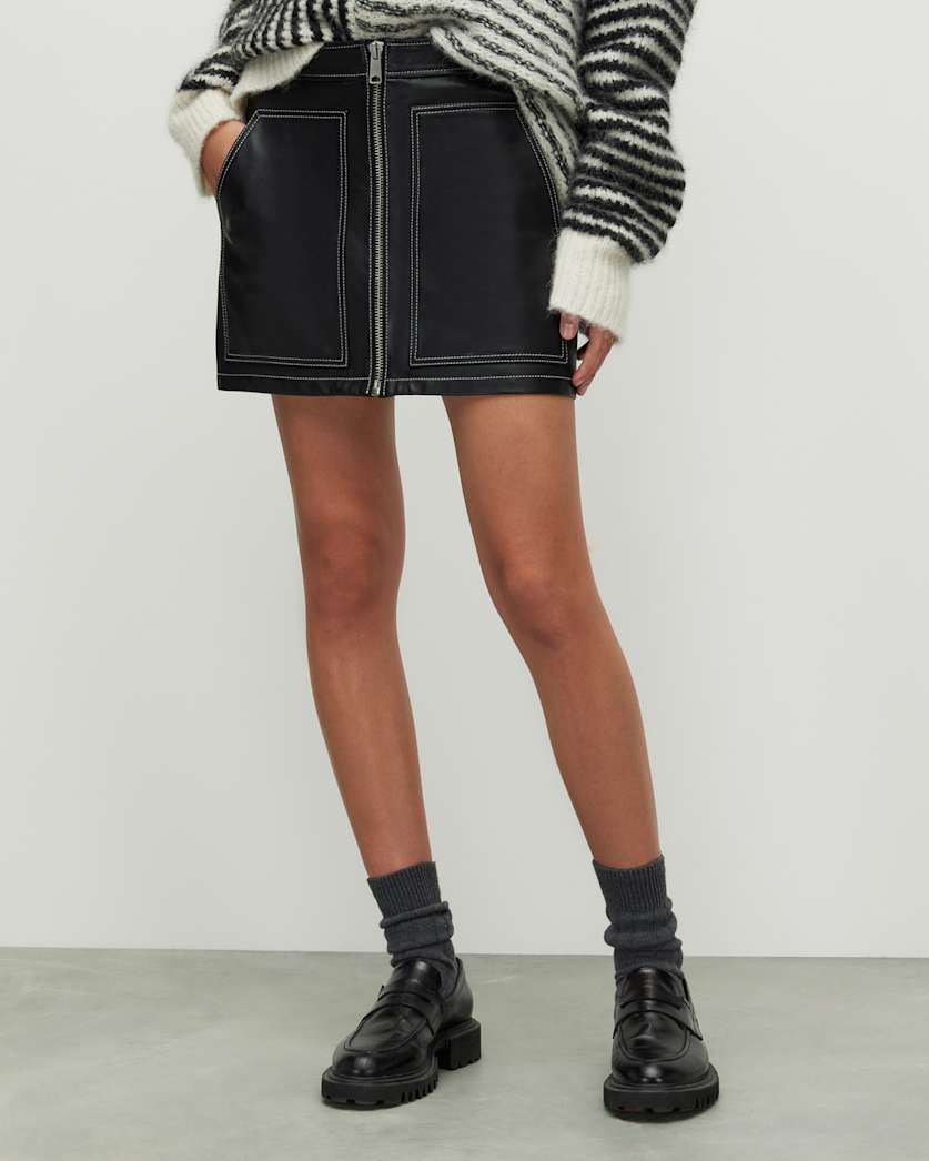 Cleo Leather Mini Skirt