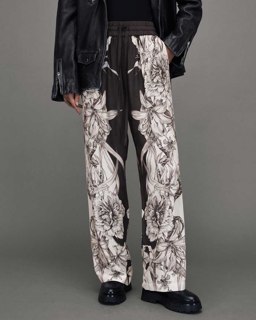 Tyler Silk Blend Pattie Floral Trousers