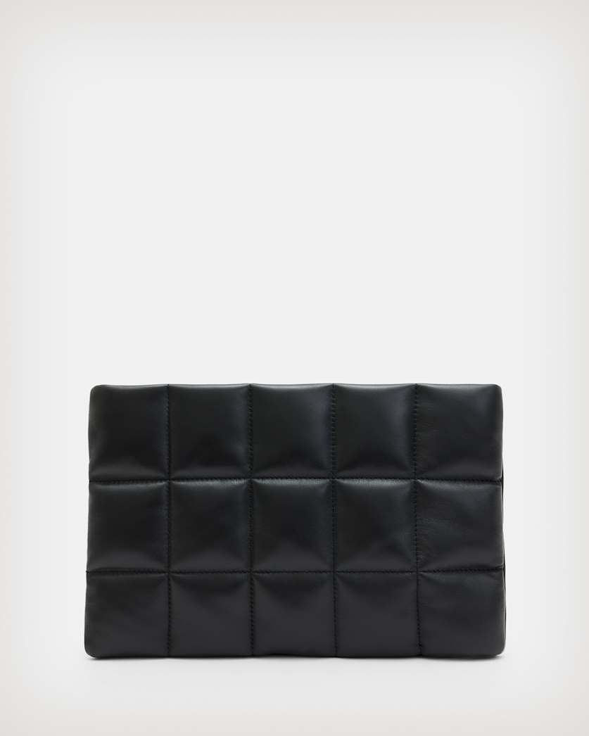Bettina Leather Quilted Clutch Bag