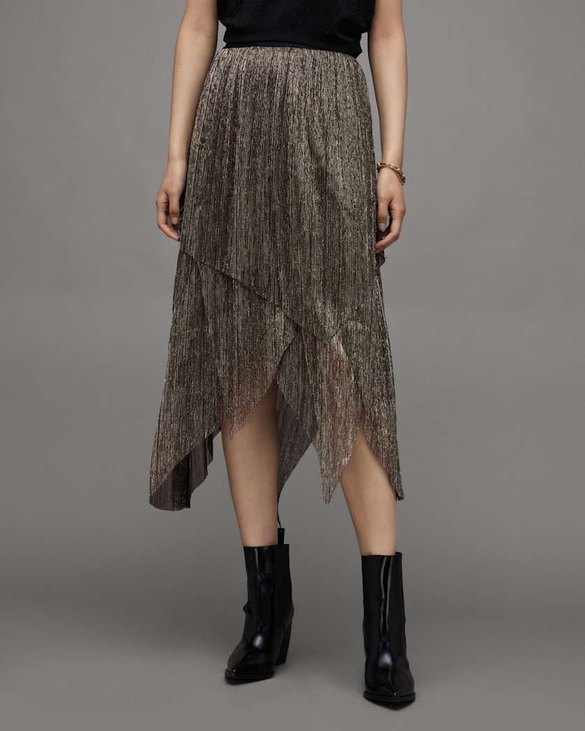 Veena Tulle Layered Midi Skirt