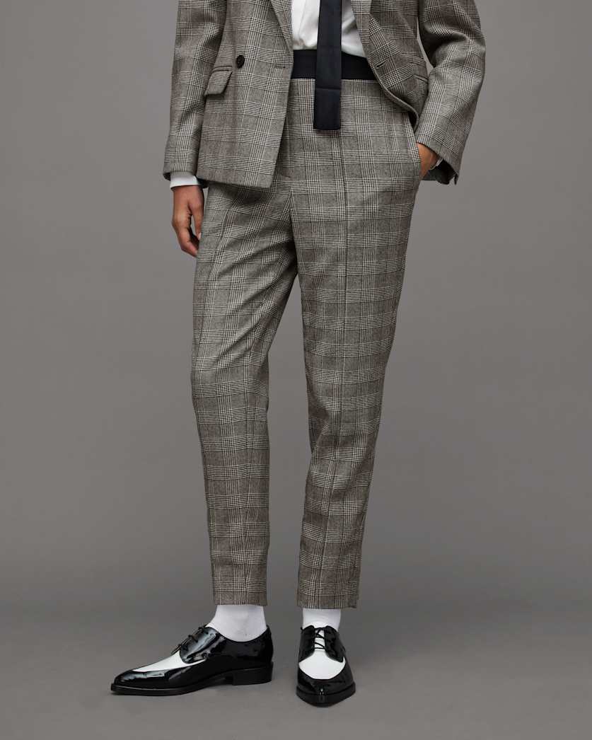 Bea Woven Checked Skinny Fit Trousers