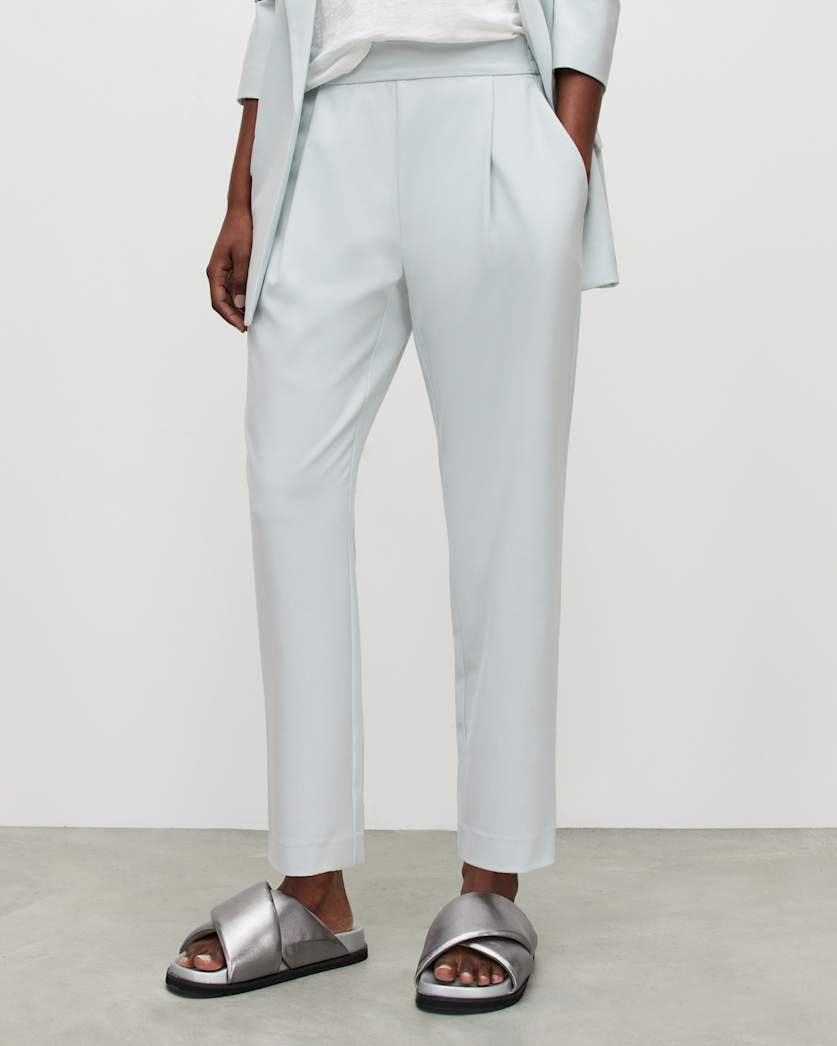 Aleida Mid-Rise Tapered Leg Tri Trousers