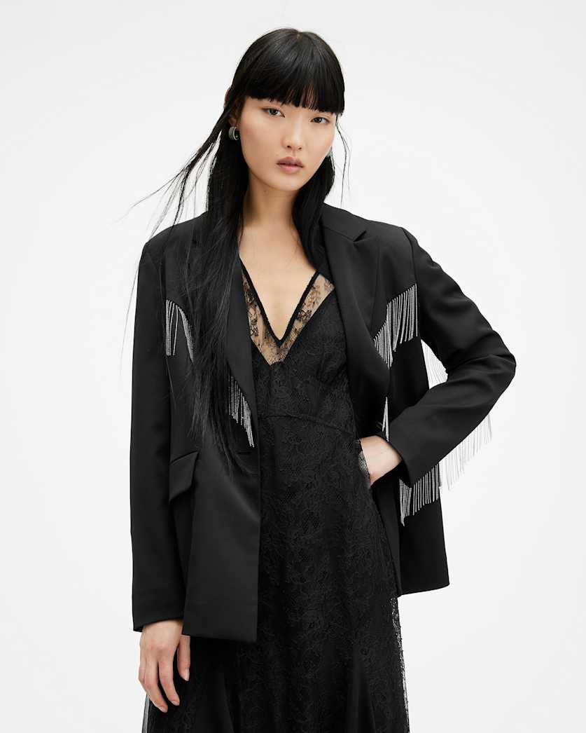 Franky Tassel Chain Single Breasted Blazer