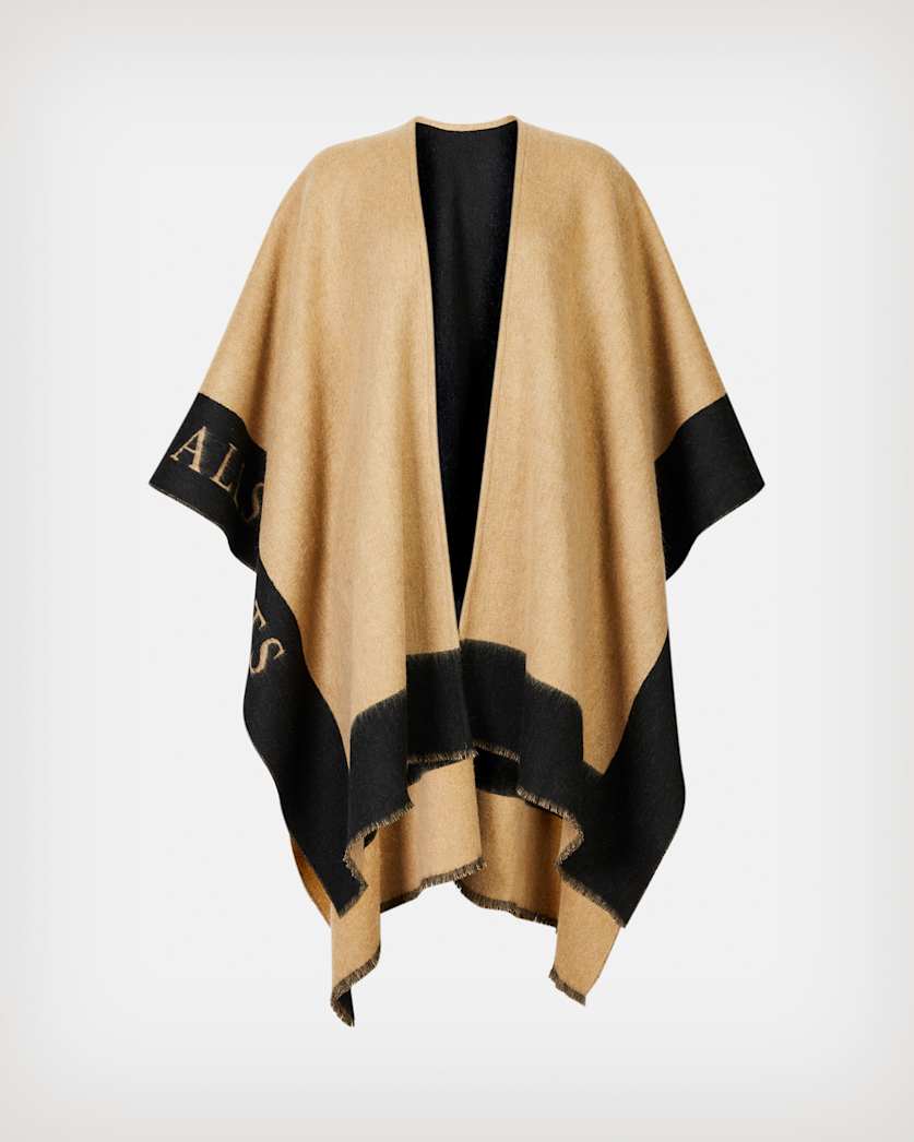 Saints Border Ruana Wool Scarf