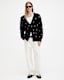Zap V-Neck Lightning Motif Cardigan