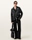 Milo Asymmetric Zip Leather Biker Jacket
