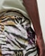 Tiger Tie Dye Print Swim Shorts