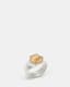 Heli Sterling Silver Stone Hexagon Ring