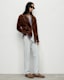 Milo Asymmetric Zip Suede Biker Jacket
