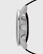 Subtitled IV Stainless Steel and Black Leather Watch
