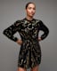 Jemima Star Printed Wrap Over Mini Dress